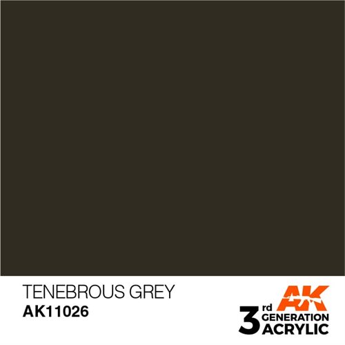 AK11026 Akryl maling, 17 ml, mørk grå - standard