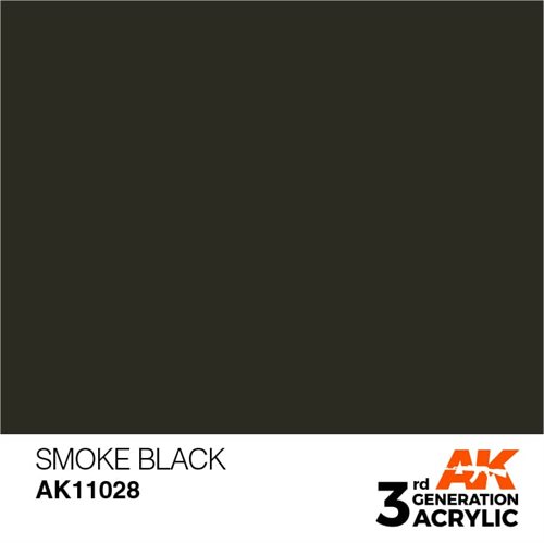 AK11028 Akryl maling, 17 ml, sort røg - standard