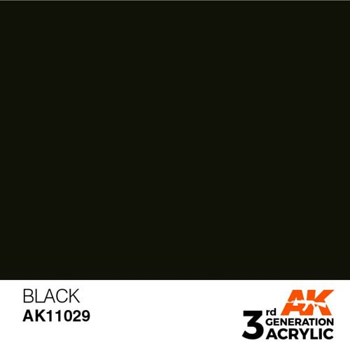 AK11029 Akryl maling, 17 ml, black - intense