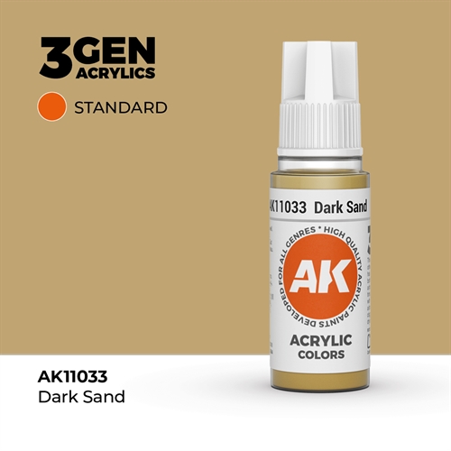 AK11033 Akryl maling, 17 ml, mørk sand - standard