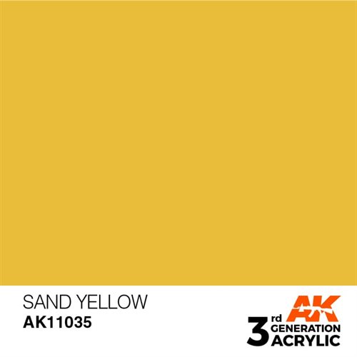 AK11035 Akryl maling, 17 ml, sand gul - standard