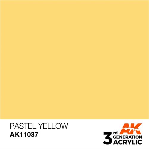 AK11037 Akryl maling, 17 ml, pastel yellow - pastel