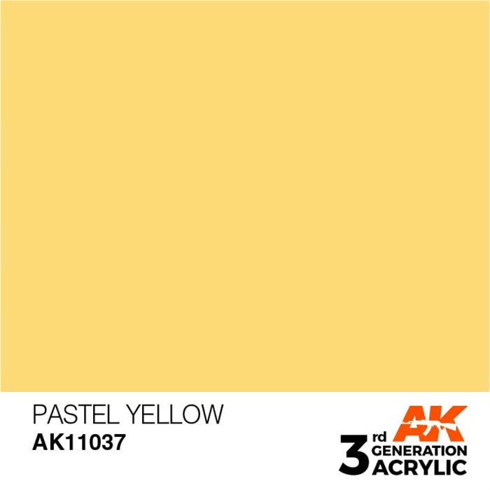 AK11037 Akryl maling, 17 ml, pastel gul - pastel