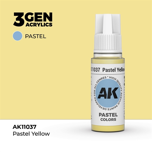 AK11037 Akryl maling, 17 ml, pastel gul - pastel