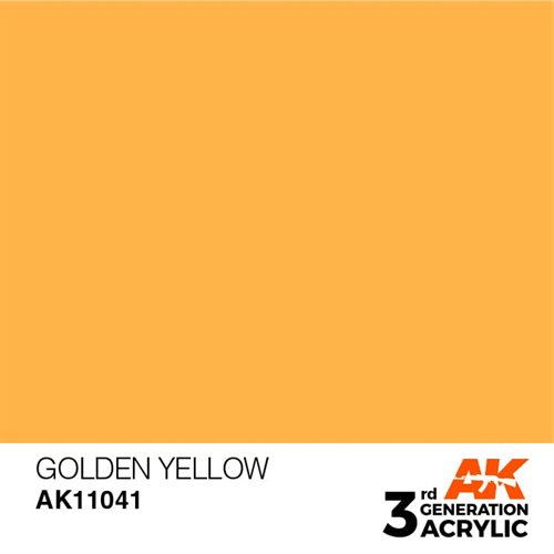AK11041 Akryl maling, 17 ml, gylden gul - standard