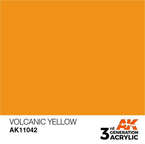 AK11042 Akryl maling, 17 ml, vulkansk gul - standard
