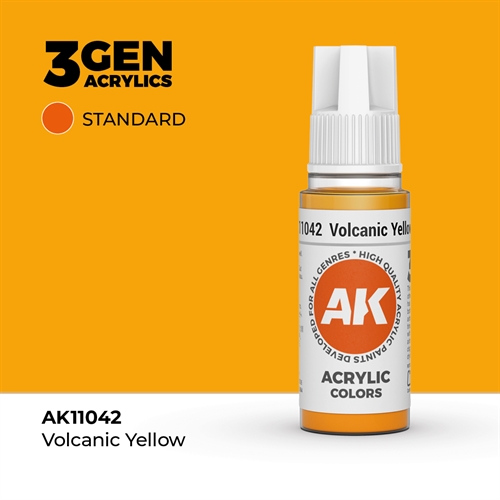 AK11042 Akryl maling, 17 ml, vulkansk gul - standard