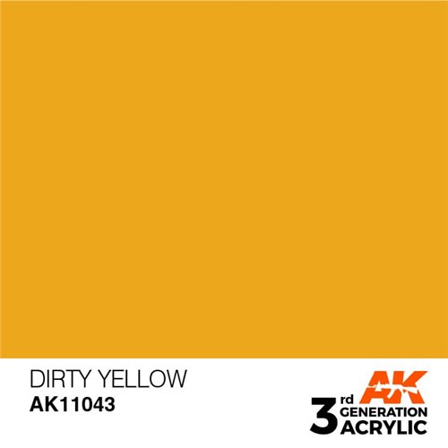 AK11043 Akryl maling, 17 ml, dirty yellow - standard