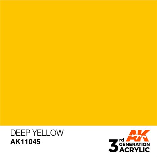 AK11045 Akryl maling, 17 ml, dyb gul - intense