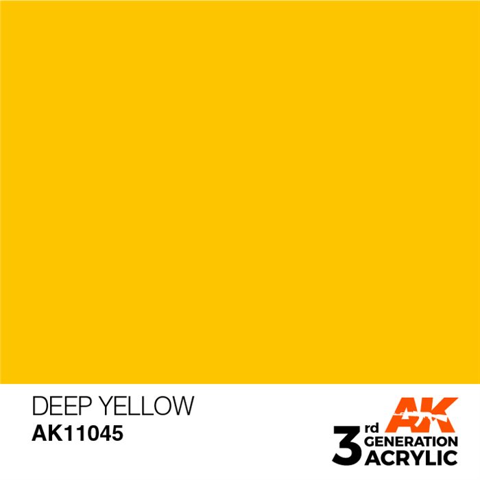 AK11045 Akryl maling, 17 ml, dyb gul - intense