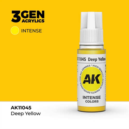 AK11045 Akryl maling, 17 ml, dyb gul - intense