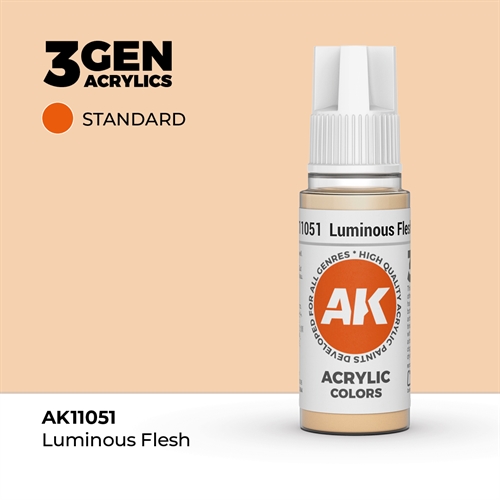 AK11051 Akryl maling, 17 ml, lysende hud - standard