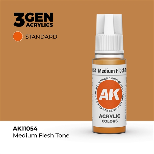 AK11054 Akryl maling, 17 ml, mellem hud tone - standard