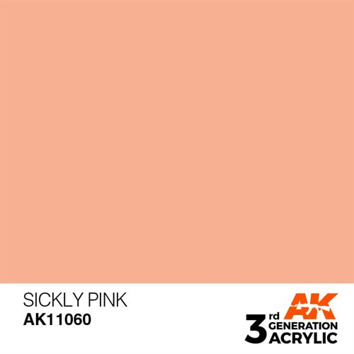 AK11060 Akryl maling, 17 ml, sygelig pink - standard