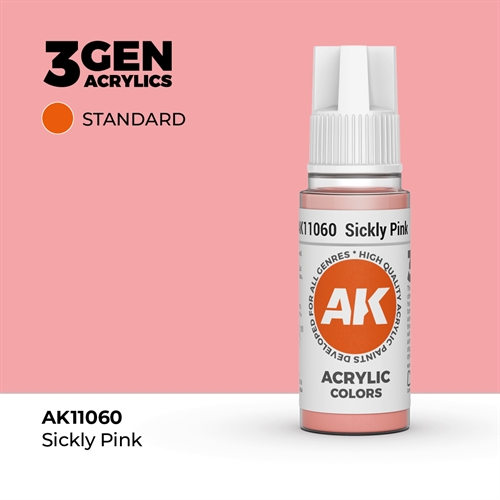 AK11060 Akryl maling, 17 ml, sygelig pink - standard