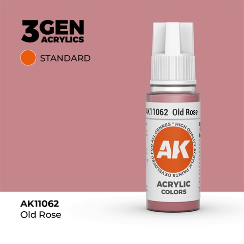 AK11062 Akryl maling, 17 ml, gammelrosa - standard
