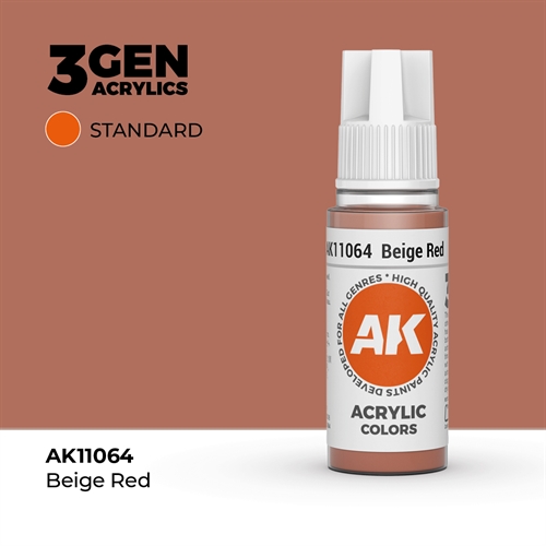 AK11064 Akryl maling, 17 ml, beige rød - standard