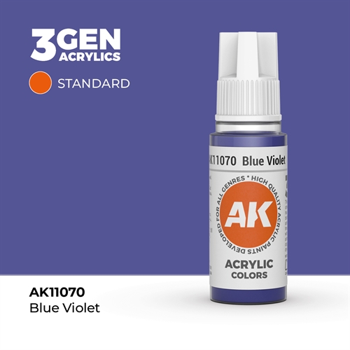 AK11070 Akryl maling, 17 ml, blå violet - standard
