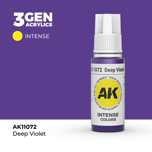AK11072 Akryl maling, 17 ml, mørk violet - intense