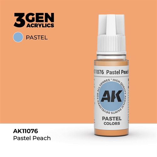 AK11076 Akryl maling, 17 ml, pastel fersken - pastel