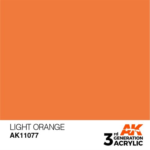 AK11077 Akryl maling, 17 ml, lys orange - standard
