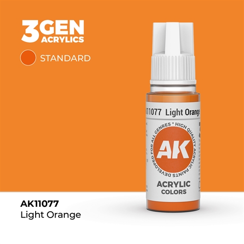 AK11077 Akryl maling, 17 ml, lys orange - standard
