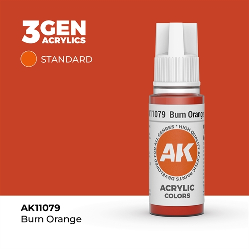 AK11079 Akryl maling, 17 ml, brændt orange - standard