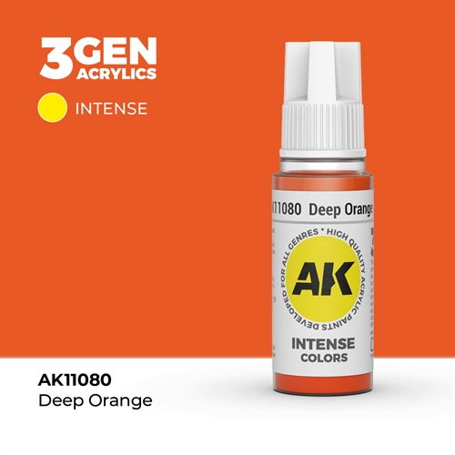 AK11080 Akryl maling, 17 ml, dyb orange - intense