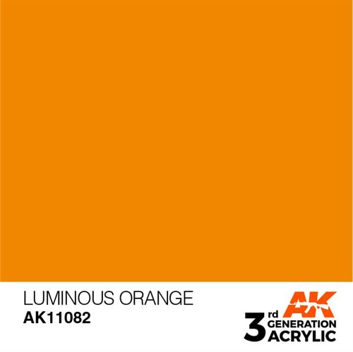 AK11082 Akryl maling, 17 ml, lysende orange - standard