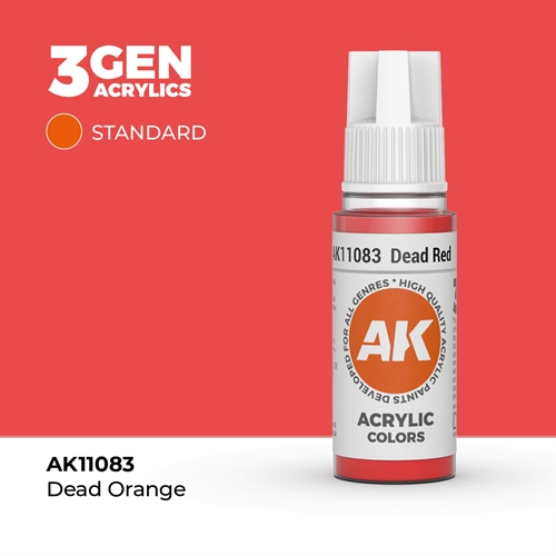 AK11083 Akryl maling, 17 ml, død rød