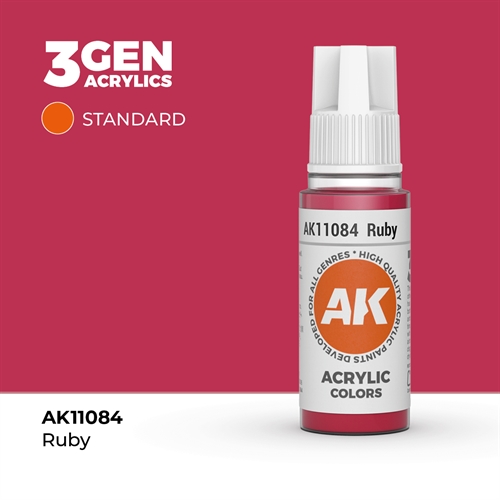 AK11084 Akryl maling, 17 ml, rubin - standard