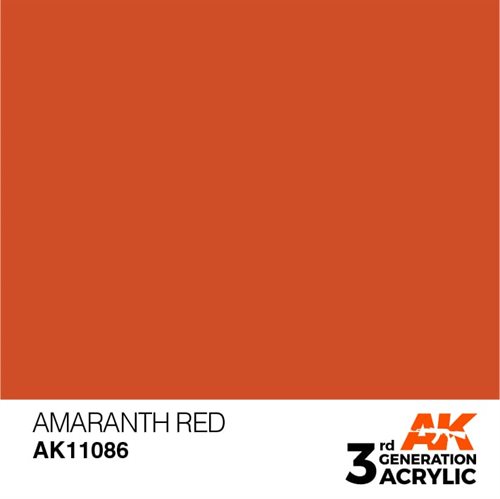 AK11086 Akryl maling, 17 ml, amarant rød - standard