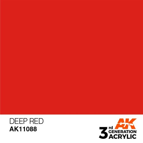 AK11088 Akryl maling, 17 ml, dyb rød - intense