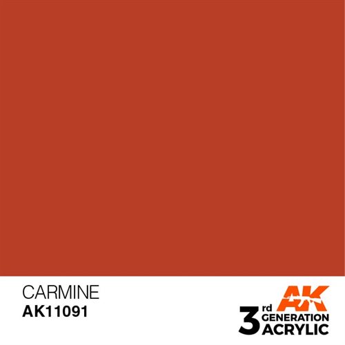 AK11091 Akrylmaling, 17 ml, karmin - standard