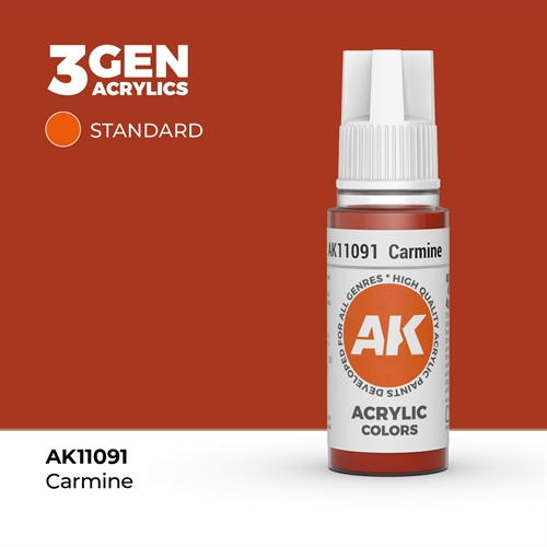 AK11091 Akrylmaling, 17 ml, karmin - standard