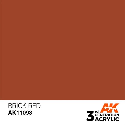 AK11093 Akryl maling, 17 ml, murstens rød - standard
