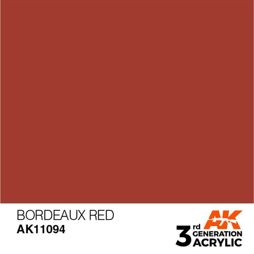 AK11094 Akryl maling, 17 ml, bordeaux rød - standard