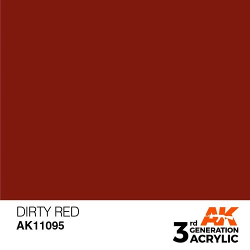 AK11095 Akryl maling, 17 ml, beskidt rød - standard