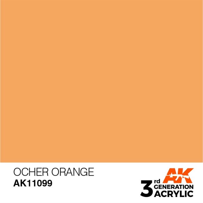 AK11099 Akryl maling, 17 ml, Okker orange - standard
