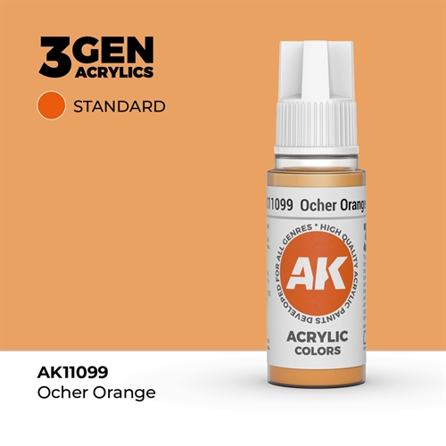 AK11099 Akryl maling, 17 ml, Okker orange - standard