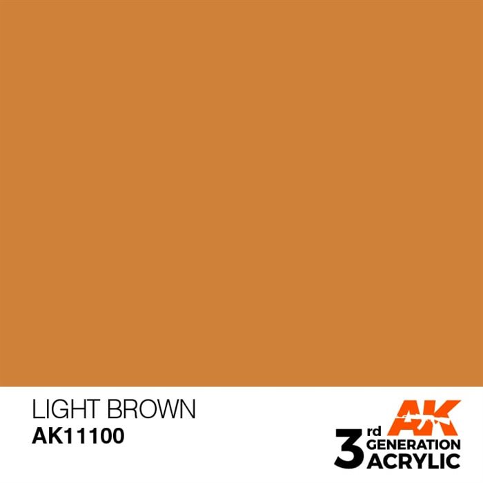 AK11100 Akrylmaling, 17 ml, lys brun - standard