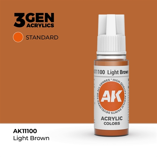 AK11100 Akrylmaling, 17 ml, lys brun - standard