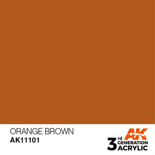 AK11101 Akryl maling, 17 ml, orange brun - standard