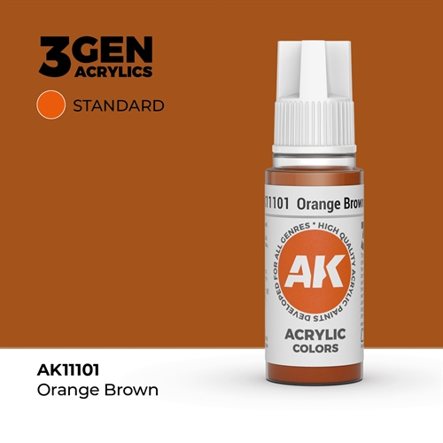 AK11101 Akryl maling, 17 ml, orange brun - standard