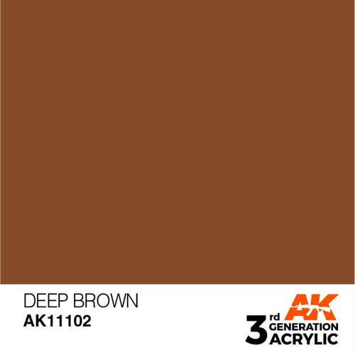 AK11102 Akryl maling, 17 ml, dyb brun - intense