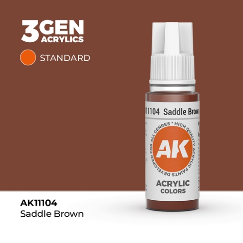 AK11104 Akryl maling, 17 ml, sadel brun - standard