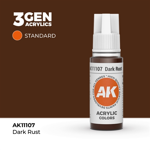 AK11107 Akryl maling, 17 ml, mørk rust - standard