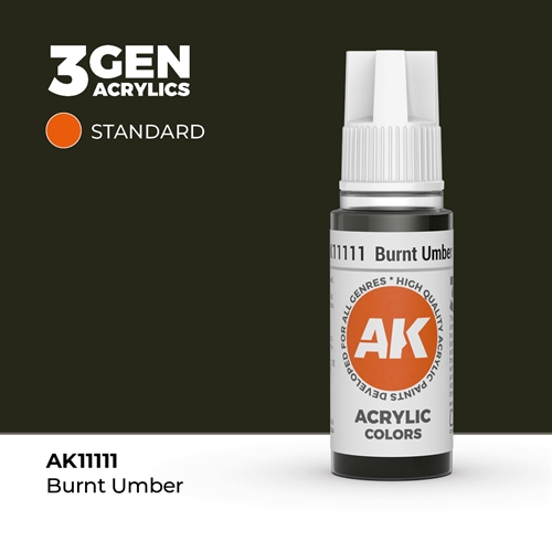 AK11111 Akryl maling, 17 ml, brændt umber - standard