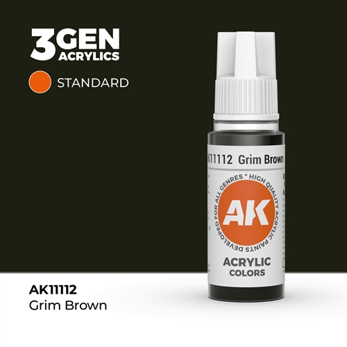 AK11112 Akryl maling, 17 ml, barsk brun - standard