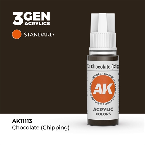 AK11113 Akryl maling, 17 ml, chokolade (chipping) - standard